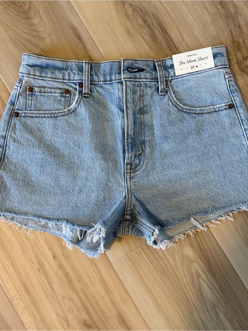 Abercrombie & Fitch Light Blue Mom Jean Shorts